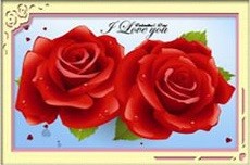 Алмазная вышивка  5D "Красные розы I LOVE YOU" 32/23